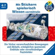 Buchcover und Innenansicht für das Buch: Wieso? Weshalb? Warum? Stickerheft: Weltraum