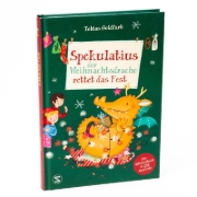 Buchcover und Innenansicht für das Buch: Spekulatius, der Weihnachtsdrache rettet das Fest