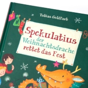 Buchcover und Innenansicht für das Buch: Spekulatius, der Weihnachtsdrache rettet das Fest