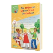 Buchcover und Innenansicht für das Buch: LESEMAUS zum Lesenlernen Sammelbände: 6er Sammelband: Die schönsten Silben-Schul-Geschichten
