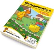 Buchcover und Innenansicht für das Buch: Kindergartenblock ab 3 Jahre - Konzentration, Logik, Feinmotorik