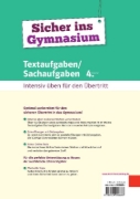 Buchcover und Innenansicht für das Buch: Sicher ins Gymnasium Textaufgaben/Sachaufgaben 4. Klasse