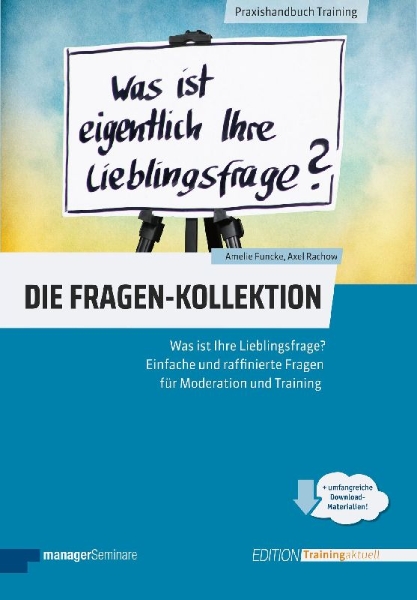 Buchcover und Innenansicht für das Buch: Die Fragen-Kollektion
