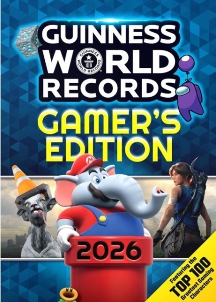 Buchcover und Innenansicht für das Buch: Guinness World Records Gamer's Edition 2026