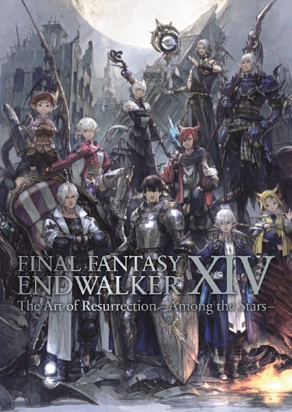 Buchcover und Innenansicht für das Buch: Final Fantasy XIV: Endwalker -- The Art of Resurrection -Among the Stars-