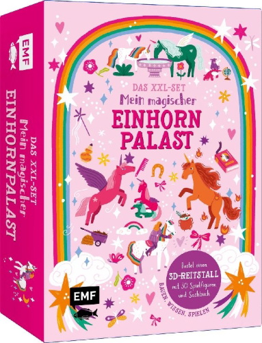 Buchcover und Innenansicht für das Buch: Busy Builders Unicorn Palace