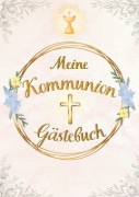 Buchcover und Innenansicht für das Buch: Meine Kommunion: Gästebuch