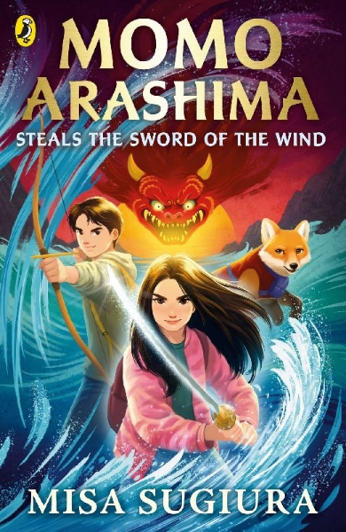 Buchcover und Innenansicht für das Buch: Momo Arashima Steals the Sword of the Wind