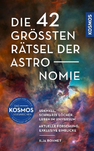 Buchcover und Innenansicht für das Buch: Die 42 größten Rätsel der Astronomie