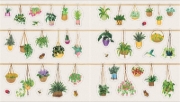 Buchcover und Innenansicht für das Buch: A Plant Lover's Sticker Book