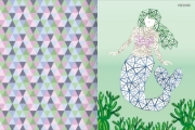 Buchcover und Innenansicht für das Buch: I Love to Sparkle - Mosaik-Stickerheft Fabelwesen