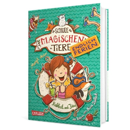 Buchcover und Innenansicht für das Buch: Schule der magischen Tiere -  Endlich Ferien 01 - Rabbat und Ida