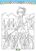 Buchcover und Innenansicht für das Buch: Conni Gelbe Reihe (Beschäftigungsbuch): Ausmalspaß für die Oster- und Frühlingszeit