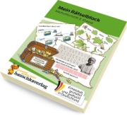 Buchcover und Innenansicht für das Buch: Mein Rätselblock Sachunterricht 3. Klasse