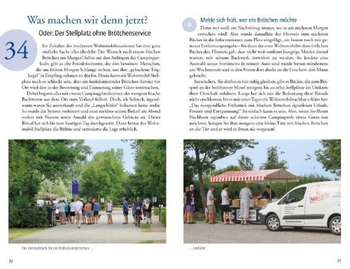 Buchcover und Innenansicht für das Buch: 101 Dinge, die ein Wohnmobil-Liebhaber wissen muss