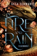 Buchcover und Innenansicht für das Buch: In Fire and Rain - Feuerherz