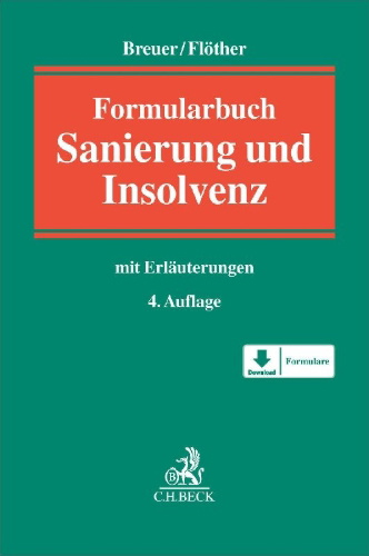 Buchcover und Innenansicht für das Buch: Formularbuch Sanierung und Insolvenz