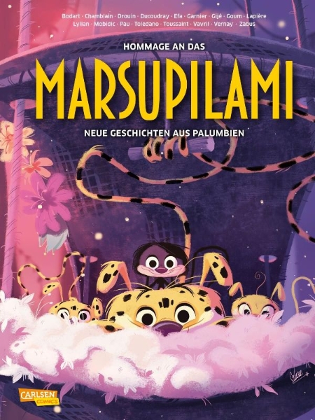 Buchcover und Innenansicht für das Buch: Marsupilami - Des histoires courtes...