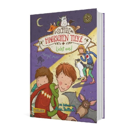 Buchcover und Innenansicht für das Buch: Die Schule der magischen Tiere 03: Licht aus!