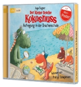 Buchcover und Innenansicht für das Buch: Der kleine Drache Kokosnuss - Aufregung in der Drachenschule