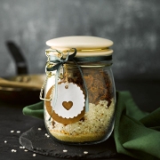 Buchcover und Innenansicht für das Buch: Geschenkeatelier. One-Pot-Mischungen