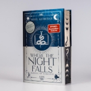 Buchcover und Innenansicht für das Buch: Where the Night Falls (School of Darkness 1)