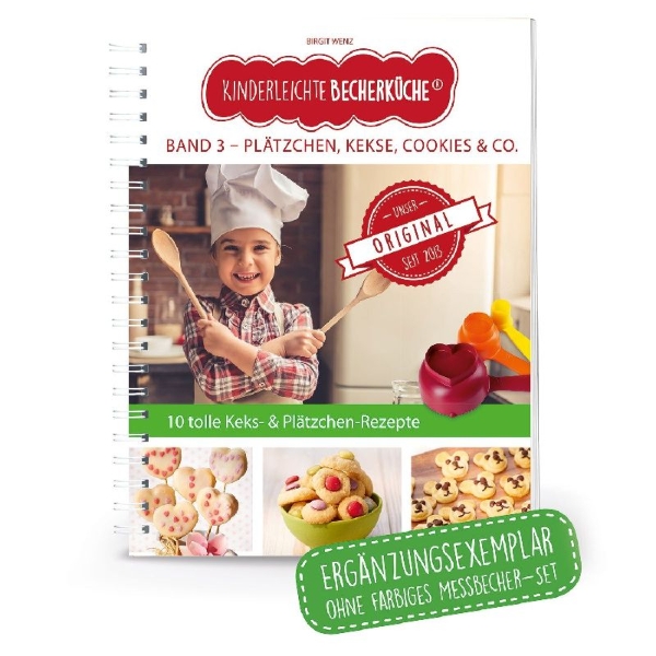 Buchcover und Innenansicht für das Buch: Kinderleichte Becherküche - Plätzchen, Kekse, Cookies & Co.