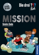 Buchcover und Innenansicht für das Buch: Die drei ??? Kids, Mission Spiele-Code