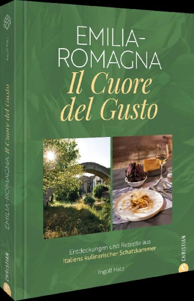 Buchcover und Innenansicht für das Buch: Emilia-Romagna. Il Cuore del Gusto