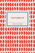 Buchcover und Innenansicht für das Buch: Notizbuch Insel-Bücherei 'Korallenrote Halbkreise retro'