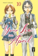 Buchcover und Innenansicht für das Buch: Shigatsu wa Kimi no Uso