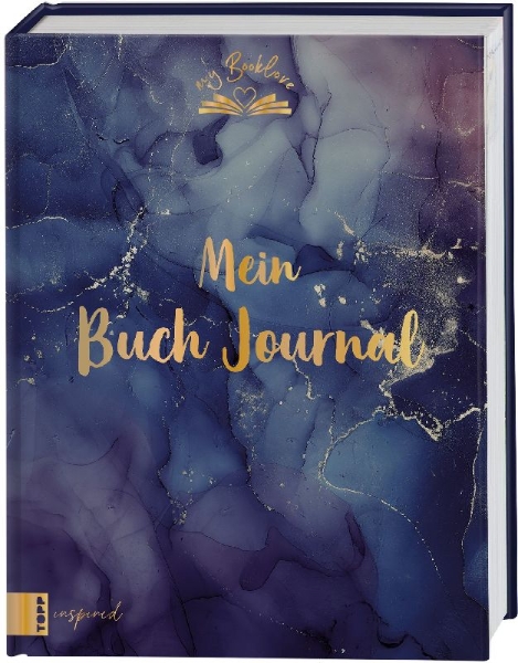 Buchcover und Innenansicht für das Buch: My Booklove: Mein Buch Journal - Dark