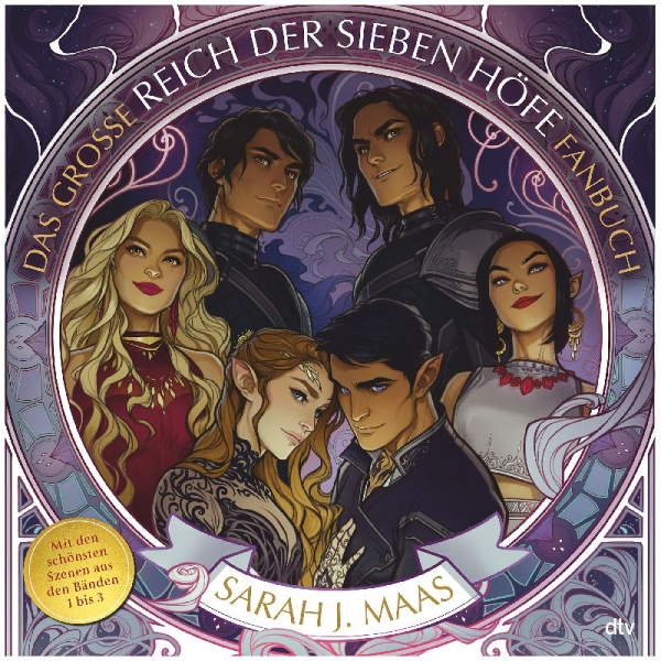 Buchcover und Innenansicht für das Buch: A Court of Thorns and Roses - Coloring Book