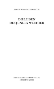 Buchcover und Innenansicht für das Buch: Die Leiden des jungen Werther