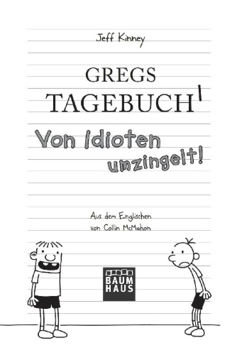 Buchcover und Innenansicht für das Buch: Diary of a Wimpy Kid