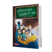 Buchcover und Innenansicht für das Buch: Die unlangweiligste Schule der Welt 3: Die entführte Lehrerin