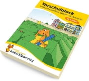 Buchcover und Innenansicht für das Buch: Vorschulblock - Logisches Denken, rätseln und knobeln ab 5 Jahre