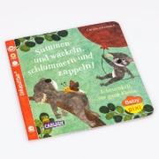 Buchcover und Innenansicht für das Buch: Baby Pixi (unkaputtbar) 124: Summen und wackeln, schlummern und zappeln
