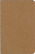 Buchcover und Innenansicht für das Buch: Moleskine Cahier pocket blanko packpapierbraun DIN A6. 3er Pack