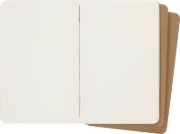 Buchcover und Innenansicht für das Buch: Moleskine Cahier pocket blanko packpapierbraun DIN A6. 3er Pack