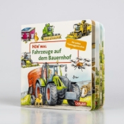 Buchcover und Innenansicht für das Buch: Hör mal (Soundbuch): Fahrzeuge auf dem Bauernhof