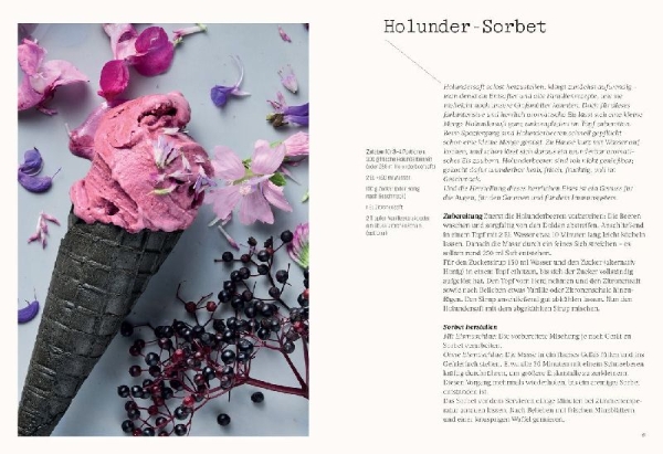 Buchcover und Innenansicht für das Buch: Wild. Kräuter. Vielfalt