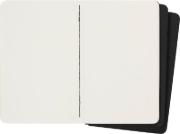 Buchcover und Innenansicht für das Buch: Moleskine Cahier pocket blanko schwarz DIN A6. 3er Pack