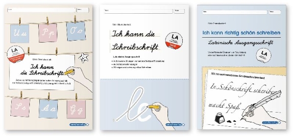Buchcover und Innenansicht für das Buch: Ich kann die Schreibschrift LA + Übungsheft 1 und 2 - Lateinische Ausgangsschrift - 3 Hefte im Set