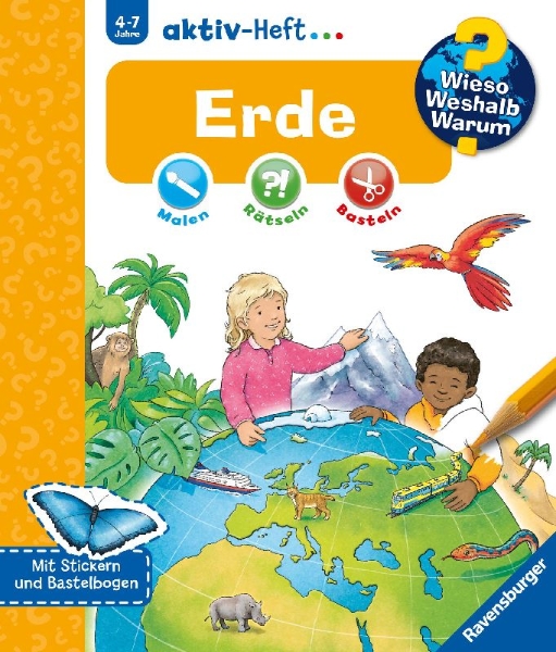 Buchcover und Innenansicht für das Buch: Wieso? Weshalb? Warum? aktiv-Heft: Erde