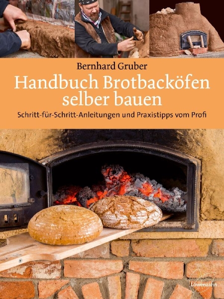 Buchcover und Innenansicht für das Buch: Handbuch Brotbacköfen selber bauen