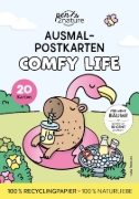 Buchcover und Innenansicht für das Buch: Comfy Life I 20 Ausmal-Postkarten
