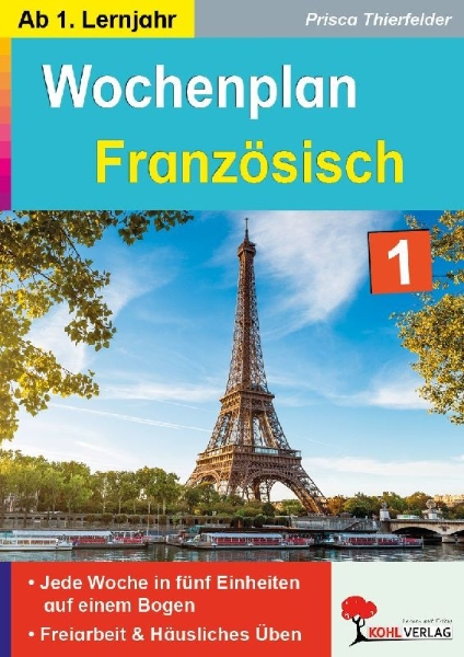 Buchcover und Innenansicht für das Buch: Wochenplan Französisch / ab 1. Lernjahr