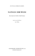 Buchcover und Innenansicht für das Buch: Nathan der Weise