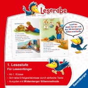 Buchcover und Innenansicht für das Buch: Ein Schultag voller Abenteuer - Leserabe 1. Klasse - Erstlesebuch für Kinder ab 6 Jahren